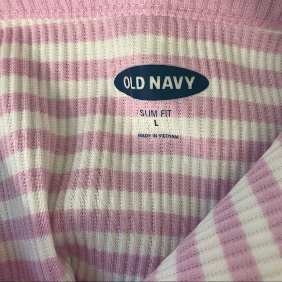 Old Navy | Purple Square Neck Striped Ribbed Slim Fit Tank Top - Picture 5 of 5